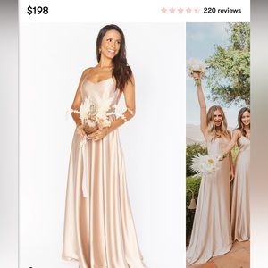 Show me your mumu champagne bridesmaid dress! Size xs! Floor length!